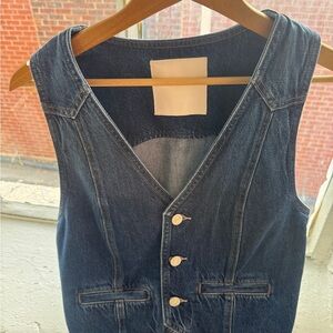 MOTHER Dark Blue Denim Vest